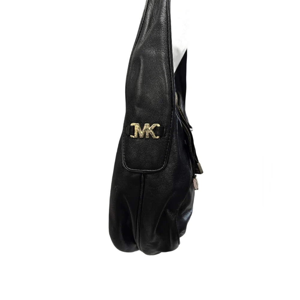 Michael Kors Black Leather Hobo Shoulder Bag - Picture 5 of 7